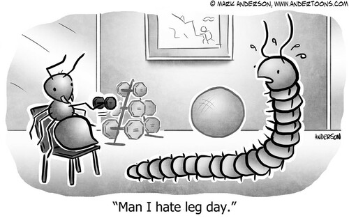 Leg Day Cartoon