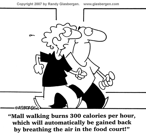 Mall Walking Cartoon