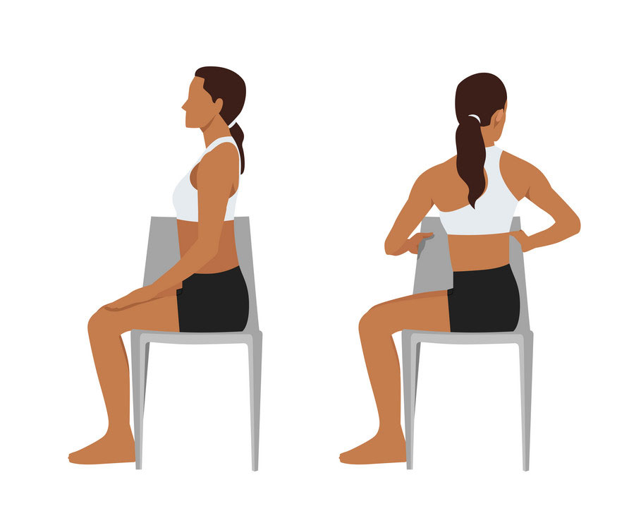 Seated Twist – Intermediate chair yoga pose for the upper body