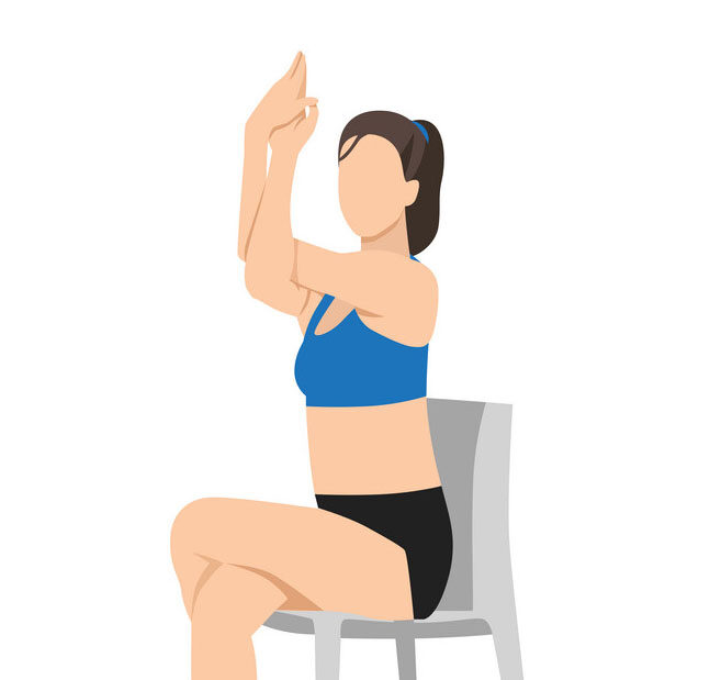 For an advanced chair yoga pose, explore Eagle Arms.