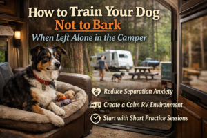 Tips on how to train your dog not to bark when alone in the camper