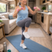 Woman working out in RV