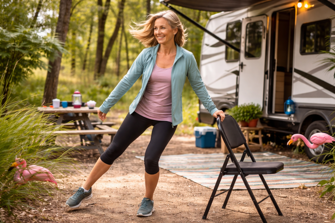 windy campground workout